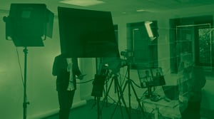 Photo d'un tournage avec un filtre vert