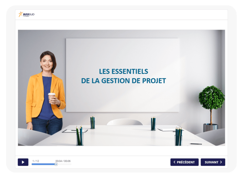 Capture d'écran d'une capsule interactive MyHappyServ'