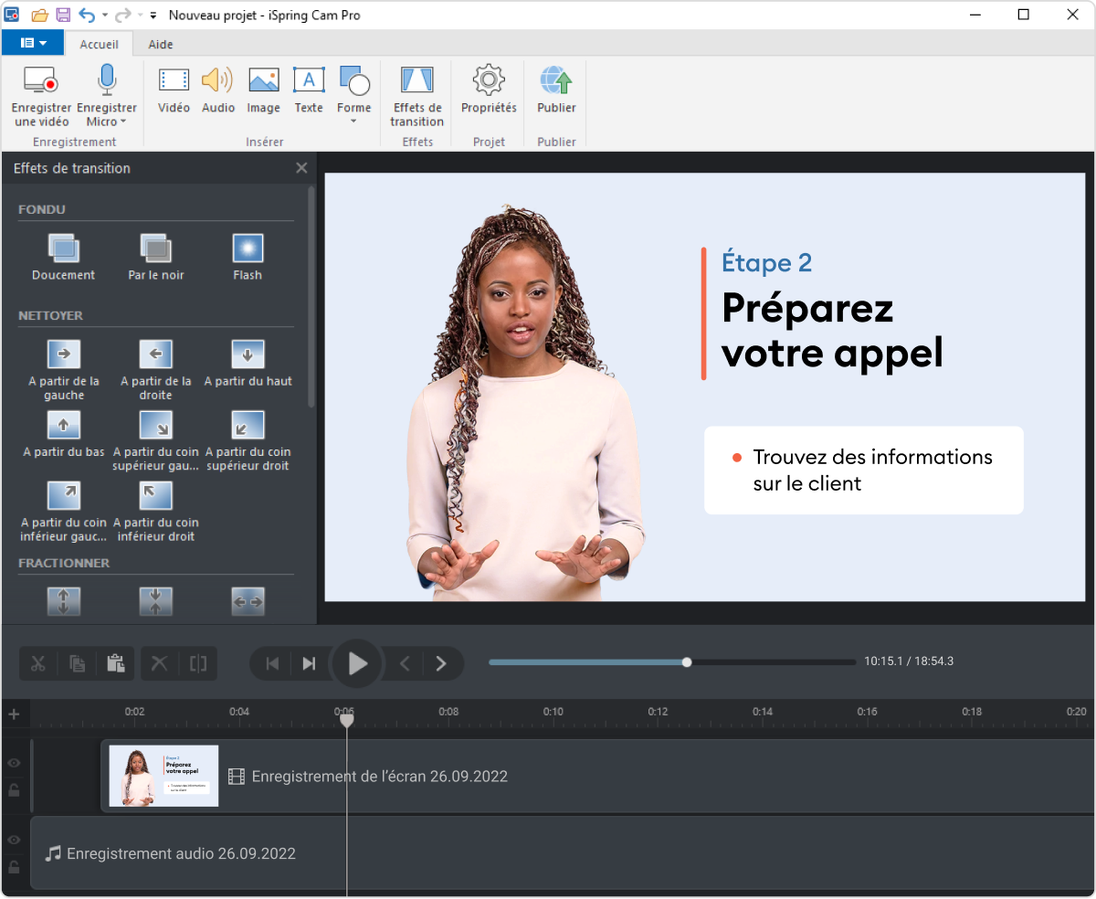 Interface d'iSpring Cam Pro